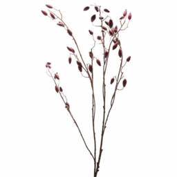Lemon Pavilion Furniture and Decor Burgundy Rosehip Stem Artificial Plant - L17 x W17 x H108 cm - Red - thumbnail 1