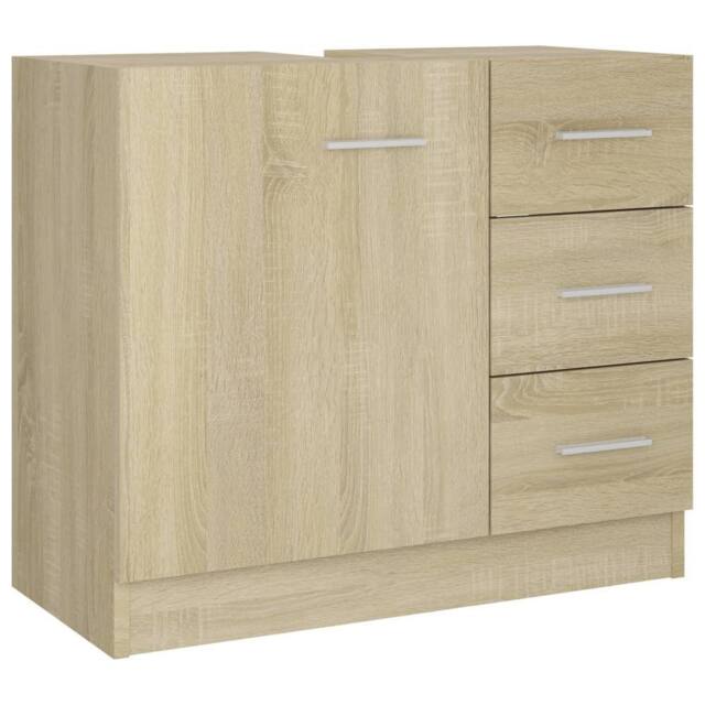 Berkfield Home Sink Cabinet Sonoma Oak 63x30x54 cm Engineered Wood in Light Oak - Size: 63 x 30 x 54 cm - image 1