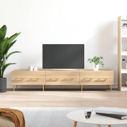 Berkfield Home TV Cabinet Sonoma Oak 150x36x30 cm Engineered Wood in Brown - Size: 150 x 36 x 30 cm