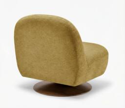 FurnitureboxUK Tilda Fabric Accent Chair in Yellow - thumbnail 5