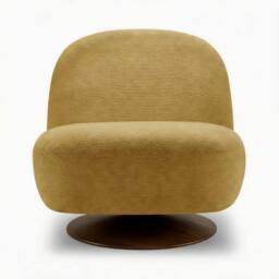 FurnitureboxUK Tilda Fabric Accent Chair in Yellow - thumbnail 4