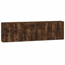 Berkfield Home Sideboards 3 pcs Smoked Oak Engineered Wood in Brown - thumbnail 3