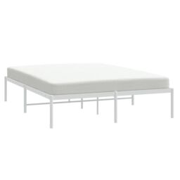Berkfield Home Metal Bed Frame White 160x200 cm - thumbnail 3