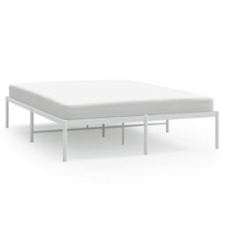 Berkfield Home Metal Bed Frame White 160x200 cm - thumbnail 2