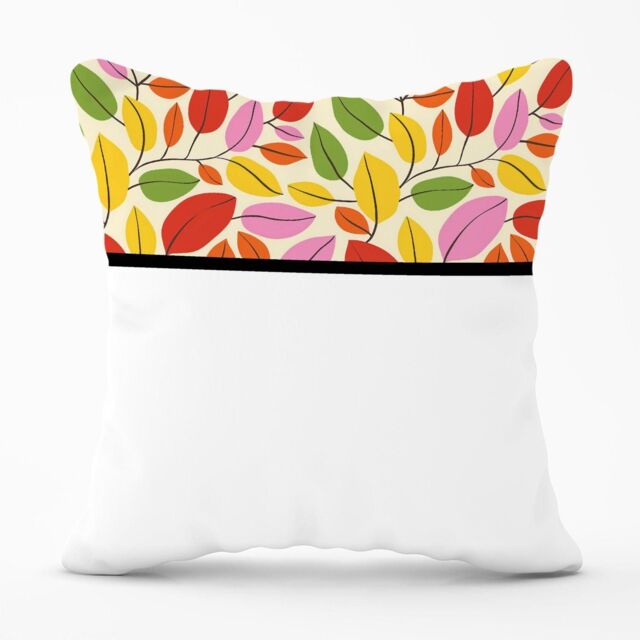 Warren Reed - Designer Autumn Leaves Outdoor Cushion in Red - Size: 60 cm x 60 cm - image 1