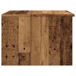 Berkfield Home Coffee Table Old Wood 50x50x36 cm Engineered Wood in Brown - Size: 50 x 50 x 36 cm - thumbnail 6