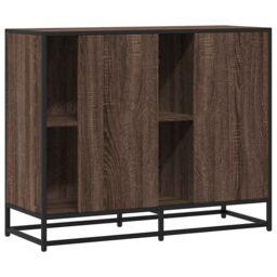 Berkfield Home Sideboard Brown Oak 92x35x76 cm Engineered Wood - Size: 92 x 35 x 76 cm - thumbnail 6