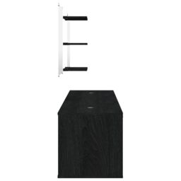 Berkfield Home 6 Piece Bathroom Furniture Set Black Engineered Wood - thumbnail 5