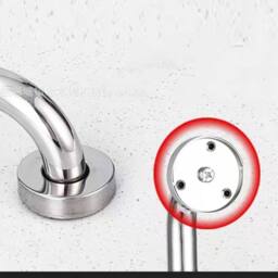 NESTLUNE 40cm Anti Slip Shower Grab Handle Stainless Steel in Silver - Size: 180 cm width x 180 cm drop - thumbnail 5