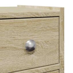 Berkfield Home Narrow Bathroom Cupboard with Wheels Sonoma Oak Engineered Wood in Light Tan - thumbnail 9