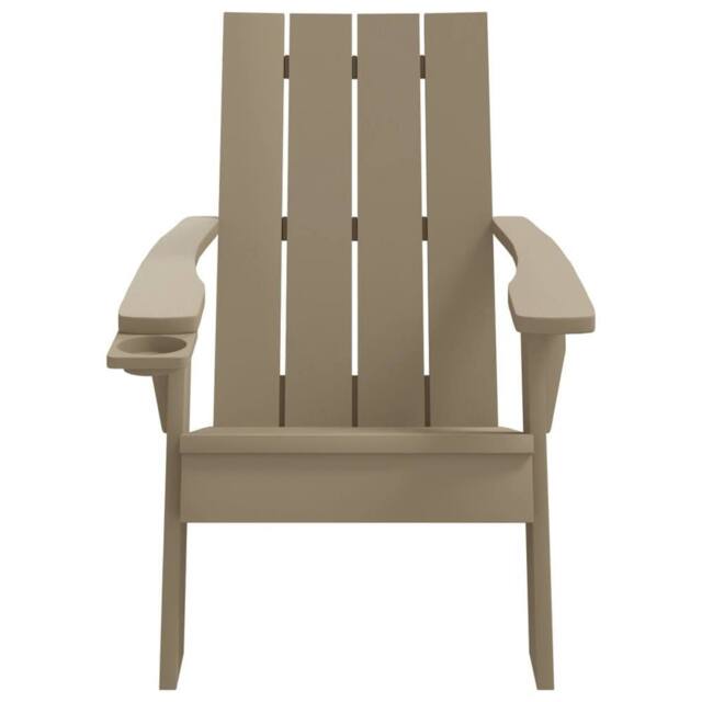 Berkfield Home Beautiful Garden Adirondack Chair Light Brown 75x88.5x89.5cm Poly - Size: 75x88.5x89.5 cm - image 1