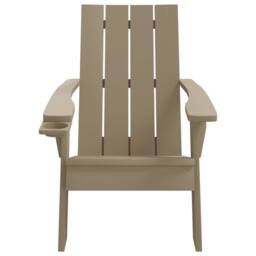 Berkfield Home Beautiful Garden Adirondack Chair Light Brown 75x88.5x89.5cm Poly - Size: 75x88.5x89.5 cm - thumbnail 1