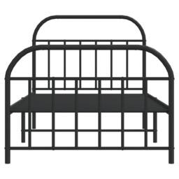 Berkfield Home Metal Bed Frame with Headboard & Footboard Black 107x203 cm - thumbnail 6