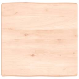 Berkfield Home Table Top 60x60x(2-6) cm Untreated Solid Wood Live Edge in Light Oak - thumbnail 2