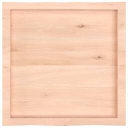Berkfield Home Table Top 60x60x(2-6) cm Untreated Solid Wood Live Edge in Light Oak - thumbnail 4