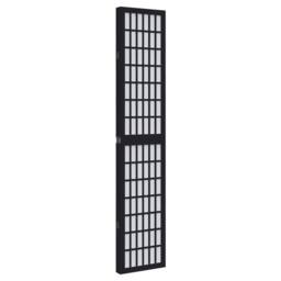Berkfield Home Room Divider 4 Panels Black Solid Wood Paulownia - thumbnail 5