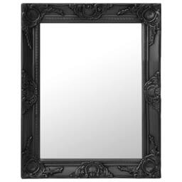 Berkfield Home Wall Mirror Baroque Style 50x60 cm Black - thumbnail 2