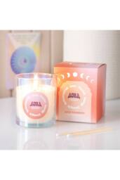 KDMD Aura Energy Juicy Raspberry Iridescent Candle-35H Burn, Vibrant Aroma in Peach - thumbnail 1