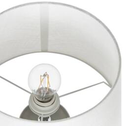 Wyld and Coco 48cm Grey Ceramic Lamp - Ornamental Pattern with Empire Cotton Shade - thumbnail 7