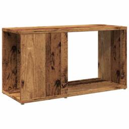 Berkfield Home TV Cabinet Old Wood 60x24x32cm Engineered Wood in Brown - Size: 60 x 24 x 32 cm - thumbnail 1