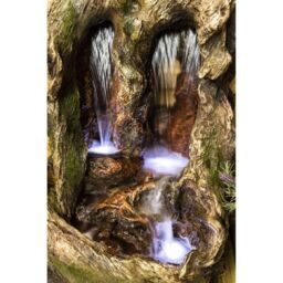 Primrose Cascading Water Feature Rock Waterfall Colorado Falls with Lights 98cm in Grey - thumbnail 4