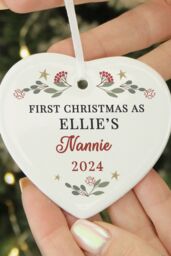 Personalised Memento Company Personalised First Christmas As Christmas Tree Decoration in Clear - thumbnail 3