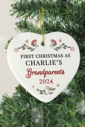 Personalised Memento Company Personalised First Christmas As Christmas Tree Decoration in Clear - thumbnail 4