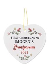 Personalised Memento Company Personalised First Christmas As Christmas Tree Decoration in Clear - thumbnail 1