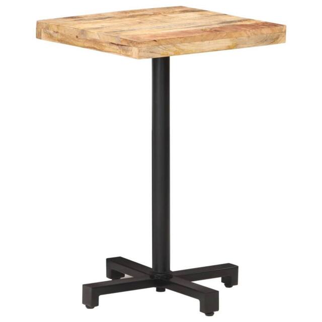 Berkfield Home Bistro Table Square 50x50x75 cm Rough Mango Wood in Brown - Size: 50 x 50 x 75 cm - image 1