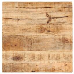 Berkfield Home Bistro Table Square 50x50x75 cm Rough Mango Wood in Brown - Size: 50 x 50 x 75 cm - thumbnail 3