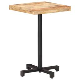 Berkfield Home Bistro Table Square 50x50x75 cm Rough Mango Wood in Brown - Size: 50 x 50 x 75 cm - thumbnail 1