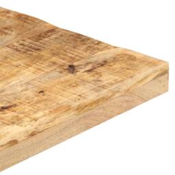 Berkfield Home Bistro Table Square 50x50x75 cm Rough Mango Wood in Brown - Size: 50 x 50 x 75 cm - thumbnail 4