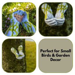 Marco Paul Giving Open Hands Wall Mounted Bird Feeder in Stone - thumbnail 5