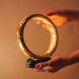 Menkind Lord Of The Rings Magical Golden Glow One Ring Lamp in Metallic Gold - thumbnail 2