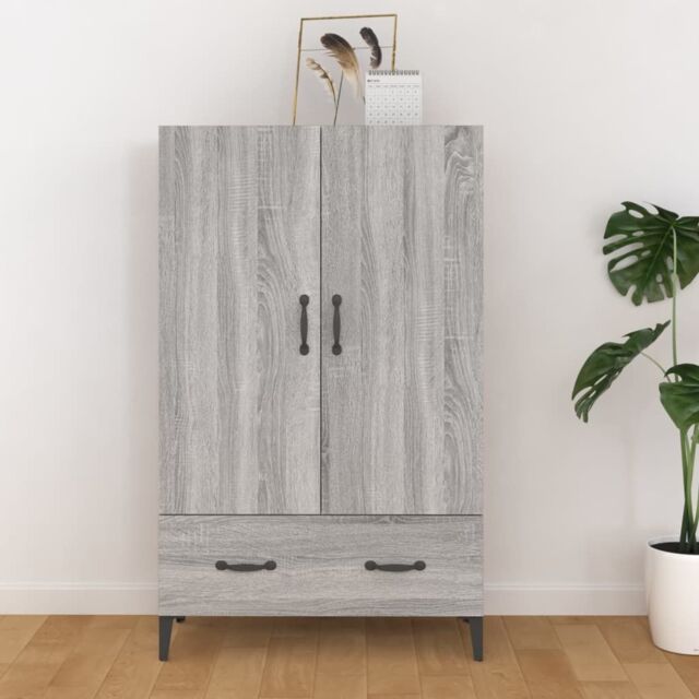 Berkfield Home Highboard Grey Sonoma 70x31x115 cm Engineered Wood - Size: 70 x 31 x 115 cm - image 1