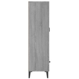 Berkfield Home Highboard Grey Sonoma 70x31x115 cm Engineered Wood - Size: 70 x 31 x 115 cm - thumbnail 6