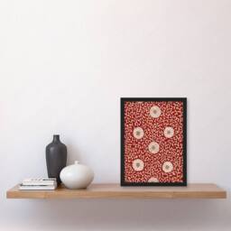 Artery8 Owen Jones Floral Filigree Pattern in Red Framed Wall Art Print - Size: A4 - thumbnail 4