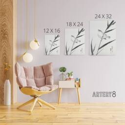 "Artery8 Reed Bunting & Reed Japanese Canvas Wall Art Print Numata Kashu - Size: W12"" x H16""" - thumbnail 4