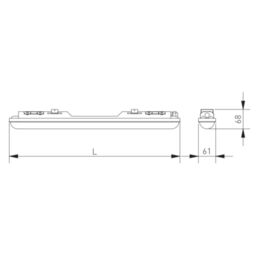 CGC Lighting Wells White Slim LED IP65 4000K Waterproof Strip Light 0.6m 18W 1800LM - thumbnail 4