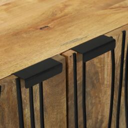 Berkfield Home Sideboard - 60 x 33.5 x 75 cm, crafted from solid mango wood in Brown - Size: 60 x 33.5 x 75 cm - thumbnail 7