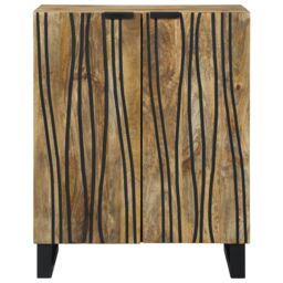 Berkfield Home Sideboard - 60 x 33.5 x 75 cm, crafted from solid mango wood in Brown - Size: 60 x 33.5 x 75 cm - thumbnail 3