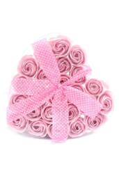KDMD Set of 24 Pink Soap Flower Hearts - Romantic Gift & Bath Decor - thumbnail 1