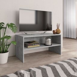 Berkfield Home TV Cabinet Concrete Grey 80x40x40 cm Engineered Wood - Size: 80 x 40 x 40 cm - thumbnail 1