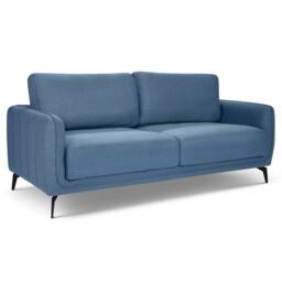 Bravich LTD Brixton 3 Seater Sofa - Modern Fabric Sofa with Steel Legs in Blue - thumbnail 4