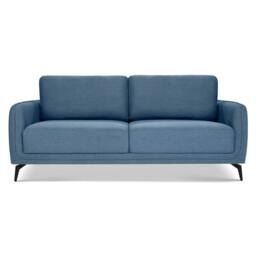 Bravich LTD Brixton 3 Seater Sofa - Modern Fabric Sofa with Steel Legs in Blue - thumbnail 2