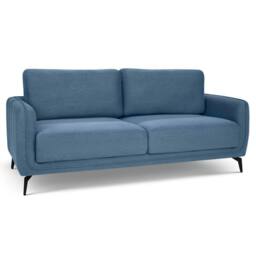 Bravich LTD Brixton 3 Seater Sofa - Modern Fabric Sofa with Steel Legs in Blue - thumbnail 3