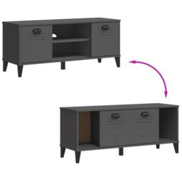 Berkfield Home Shoe Bench VIKEN Anthracite Grey 106x35x45 cm Engineered Wood in Dark Grey - Size: 106 x 35 x 45 cm - thumbnail 8