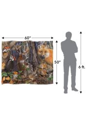 JQ Licensing Jg-Jp Forest Animals Silky Touch Super Soft Throw Blanket 152 X 127 cm in White - thumbnail 5