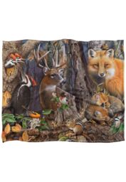 JQ Licensing Jg-Jp Forest Animals Silky Touch Super Soft Throw Blanket 152 X 127 cm in White - thumbnail 1