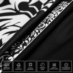 Pamposh Premium Brushed Microfibre Duvet Cover Sets Reversible Quilt Covers in Jet Black - Size: Double - thumbnail 7